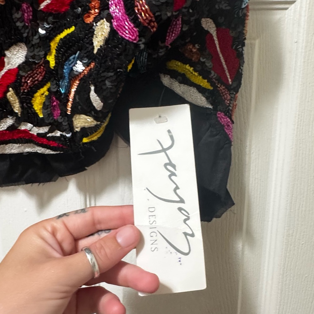 NWT Colorful Patterned Women's Corset Top - Picture 9 of 12